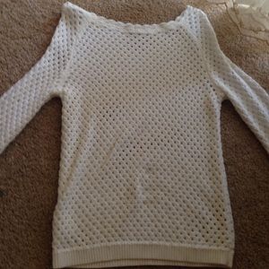 White Knitted Loft Sweater