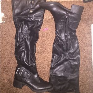 Tall black boots