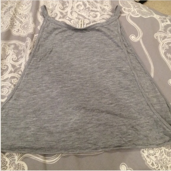 gray tribal elephant crop top with open sides - Picture 2 of 3