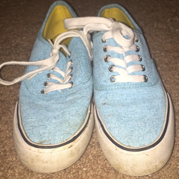 Baby blue "vans"