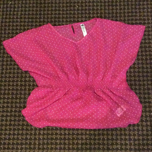 Pink polka dot shirt