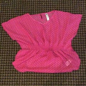 Pink polka dot shirt