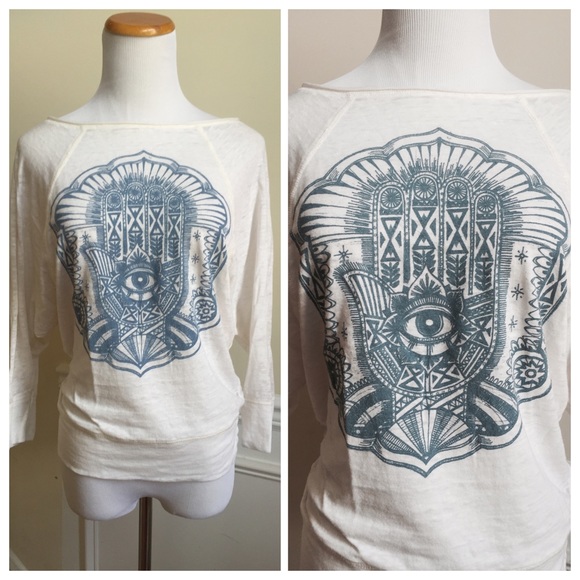 Lucky Brand Hamsa Slub Sweater