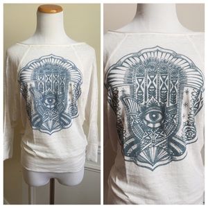 Lucky Brand Hamsa Slub Sweater