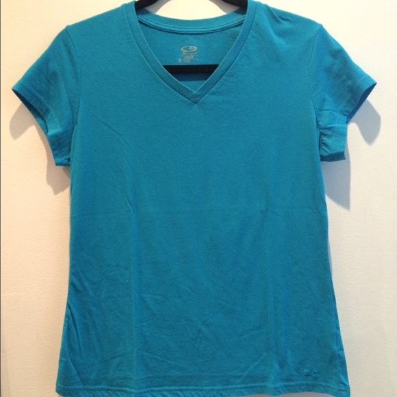 Basic Blue v-neck T-shirt - Picture 1 of 1