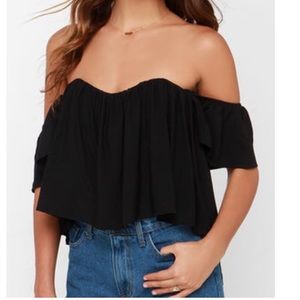 Off the shoulder crop top