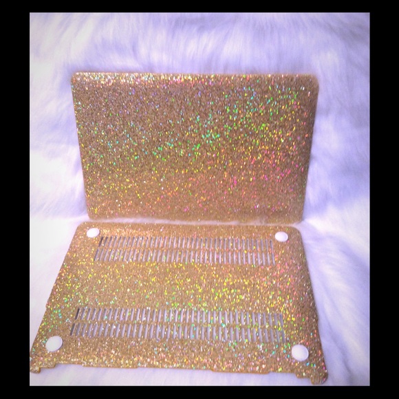 Accessories - Gold glitter MacBook case