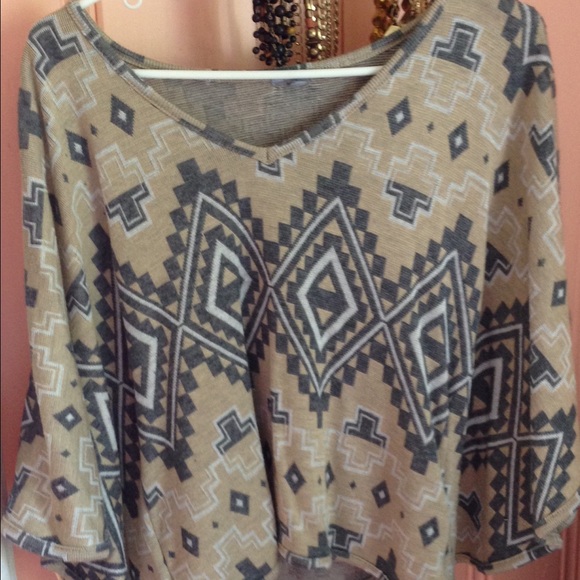 Charlotte Russe Sweaters - Aztec print poncho