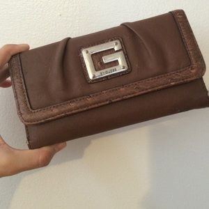 Brown Leather GUESS wallet