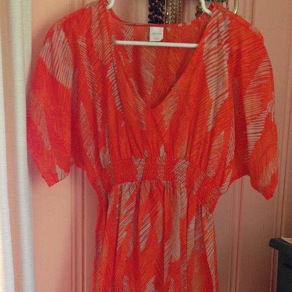 Orange beach dress/ tunic