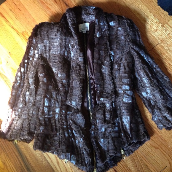 Brown foe fur jacket