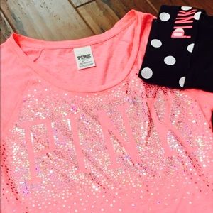 VS Pink sequin tee