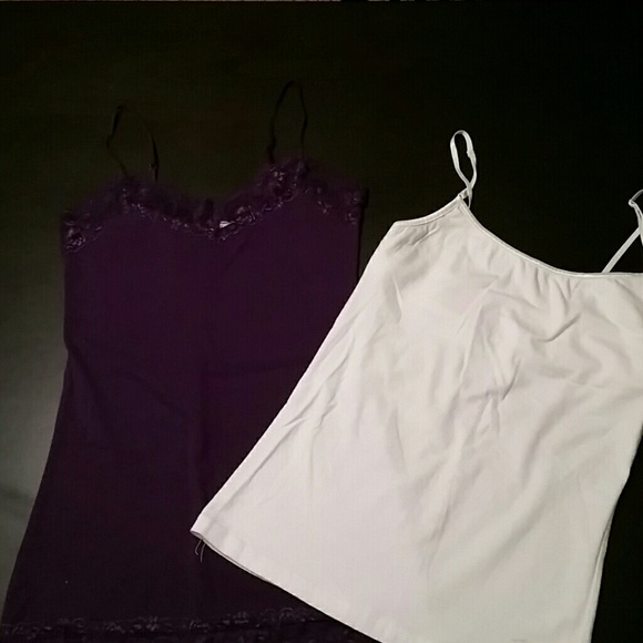 1 purple and 1 white cami - Picture 1 of 4