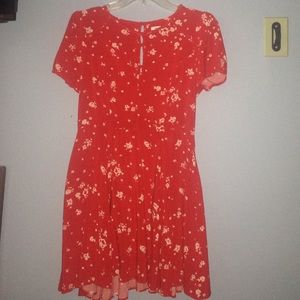 Urban outfitters red and white floral dress