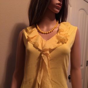 Yellow Cotton Top - Jones New York