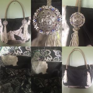 Real cow hide purse