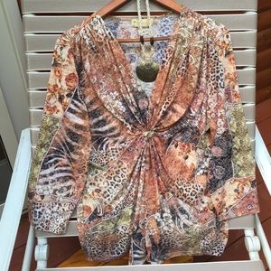 Animal/Earth Tone Top