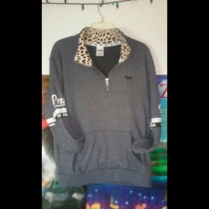 Victoria Secret PINK cheetah halfzip
