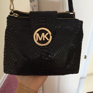 Black Snake Skin Michael Kors Cross body bag