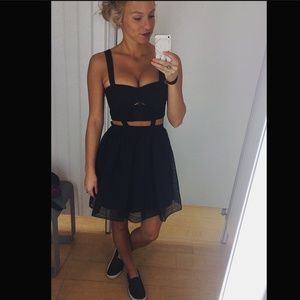 BCBGeneration cutout black dress