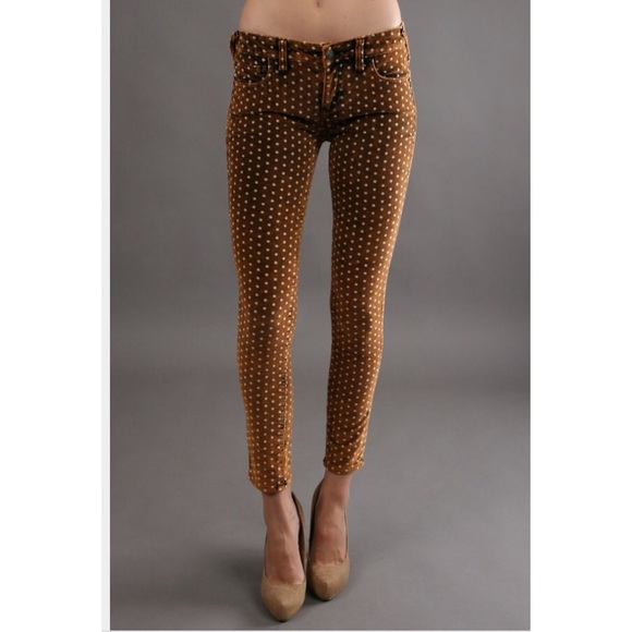 Brown Polkadot Free People Pant