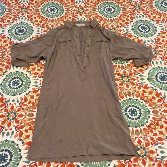 Ann Taylor Loft taupe shirtdress