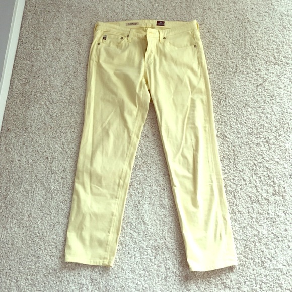 Yellow stilt crop AG jeans