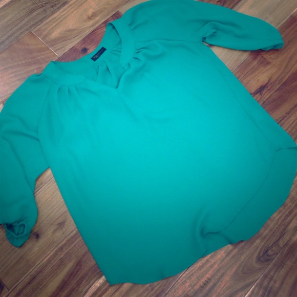 Emerald green blouse