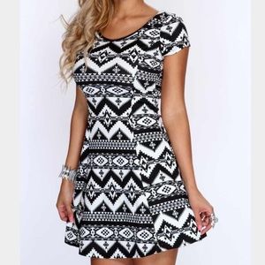 tribal skater dress