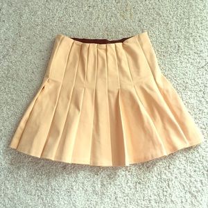Zara orange sherbet colored pleated skirt