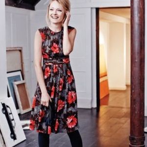 Boden Grey Floral Selina Dress