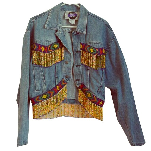 beaded denim jacket
