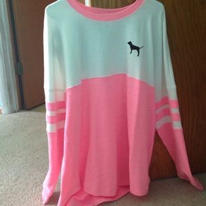 Pink and white long sleeve PINK