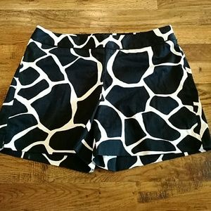 White House Black Market Giraffe Print Shorts