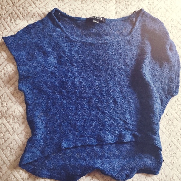 Dark Blue Knitted Crop Top 💙