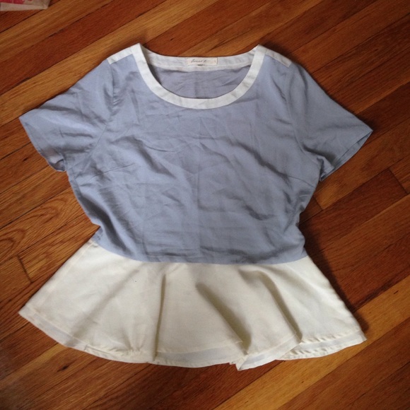 Color blocked peplum top
