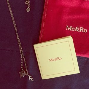 Me&Ro st silver ruby Heart, Cross, Flame necklce.