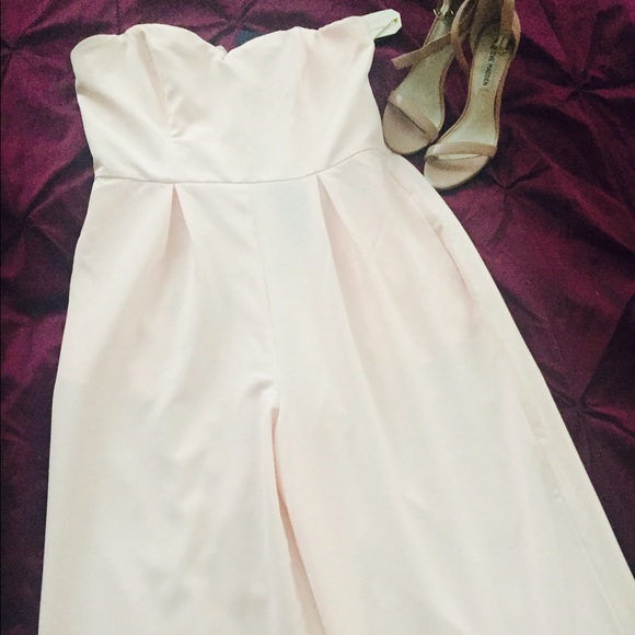 Light Pink Strapless Jump Suit 😍