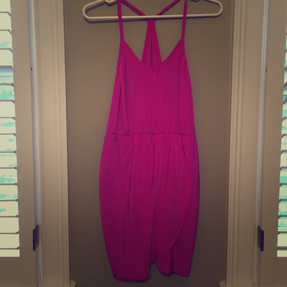 Nasty Gal T-back magenta dress