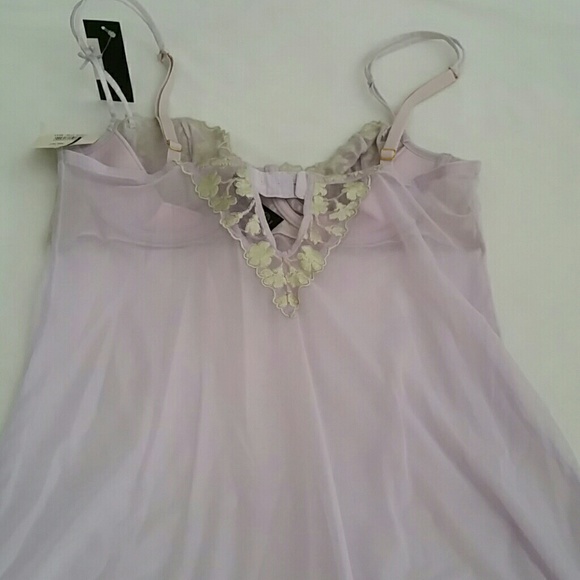 Lilac & Mint Natori Lace & Mesh Chemis - Picture 4 of 4