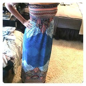 Blue maxi dress