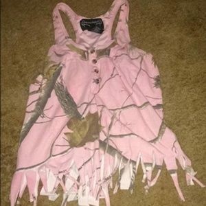Pink camo tank top