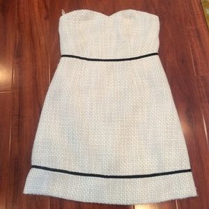 Adorable strapless knit/woven look dress