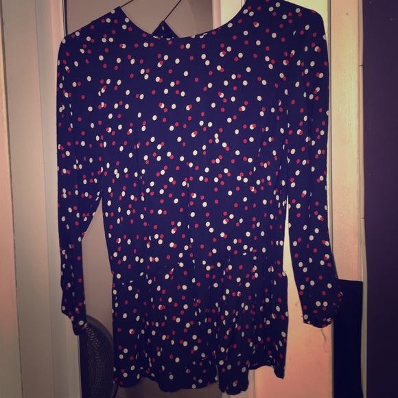 Polka dot peplum shirt - Picture 1 of 4