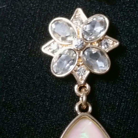 Mother of Pearl  stones Hair Comb and earings - Picture 3 of 4