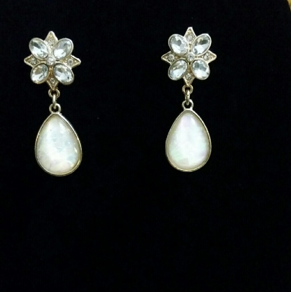 Mother of Pearl  stones Hair Comb and earings - Picture 2 of 4