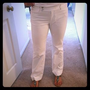 WHBM White Bootcut Pants