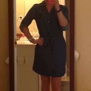 Adorable chambray shirt dress
