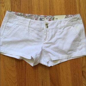 American eagle white shorts size 0