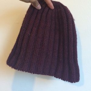 Soft burgundy beanie